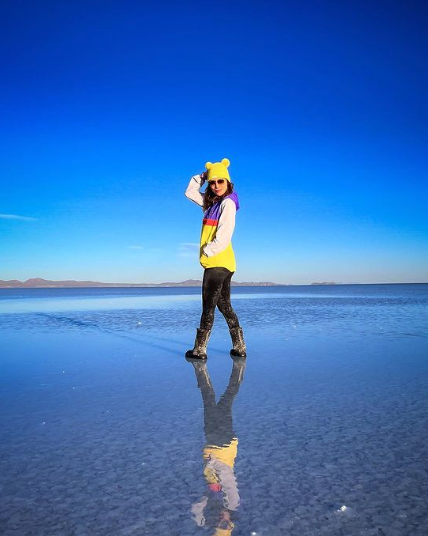 La Nuwe en El salar de Uyuni, Bolivia